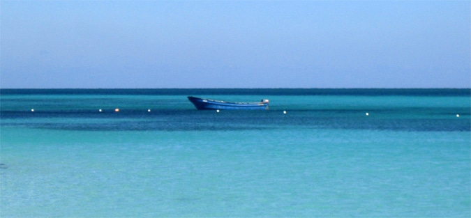 Relaxing by the ocean at Hedonism II