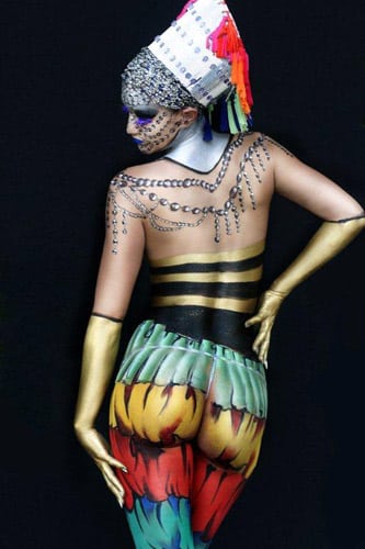 Enjoying being bodypainted